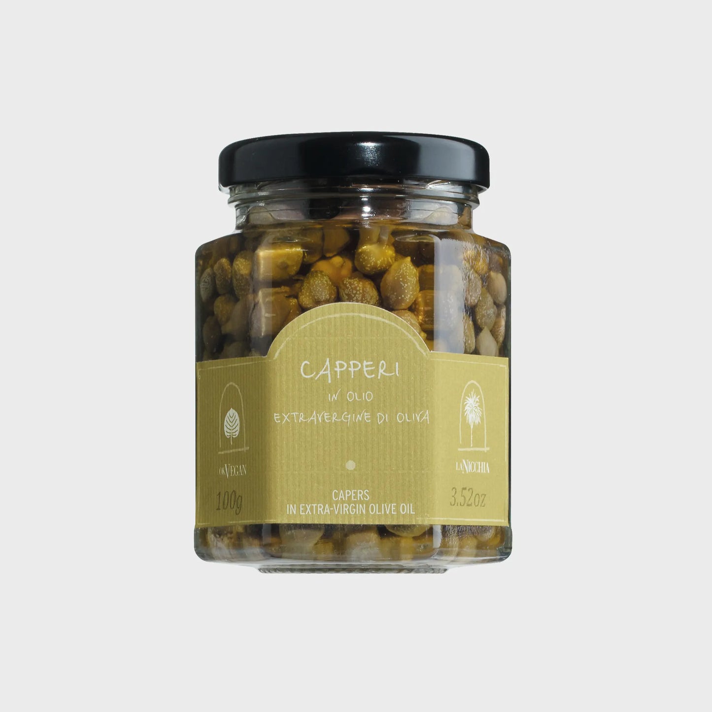 Mittelgroße Kapern in nativem Olivenöl extra, 100 g