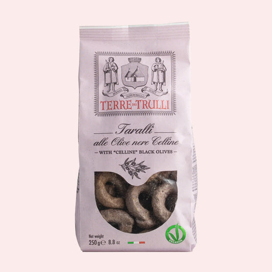 Taralli mit schwarzen Oliven, 250 g